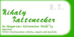 mihaly kaltenecker business card